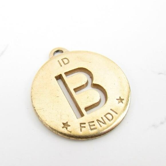 Fendi Gold Tone B Pendant - Picture 1 of 4